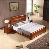 榆木床卧室家具老榆木家具双人床中式全实木床箱体床1.5米1.8米