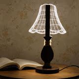 三旭SANXU 卧室台灯 创意个性床头灯 实木底座 LED小夜灯 可调光