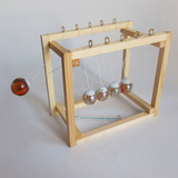 DIY科技小制作牛顿摆 五球碰摆小实验 儿童科学实验玩具套装材料