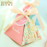 珏定2015婚庆用品欧式结婚三角形糖果盒创意婚礼纸盒喜糖盒子糖袋