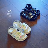 韩国童鞋 代购2016夏季儿童凉鞋女童童露趾罗马鞋男童学生沙滩鞋