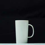 纯白亚光美式简约餐厅咖啡杯 拿铁马克杯 外贸陶瓷杯子 定制LOGO