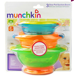香港代购Munchkin麦肯齐宝宝婴儿童吸盘碗训练碗餐具3件装现货