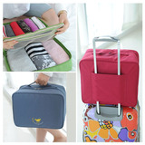 韩版短途小旅行袋女可爱手提行李包出差衣服整理收纳包可挂拉杆箱