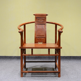 花梨木圈椅古典雕花卷书椅非花红木椅子实木坐具中式家具厂家直销