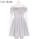 正品代购2016新款Lily Brown仙女纱蝴蝶结礼服连衣裙LWFO161032