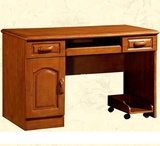 1.2米实木橡木台式电脑书桌笔记本学习办公桌写字台家用中式简约