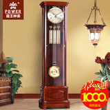 霸王落地钟客厅实木机械座钟欧式创意复古老爷钟现代红木古典立钟