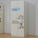 儿童衣柜 二门衣柜 小衣柜 彩绘卧室套房 可定制 个性图案D02