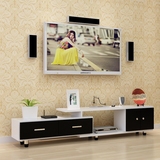 电视机伸缩简约现代卧室客厅地柜子茶几组合组装简易木小户型包邮