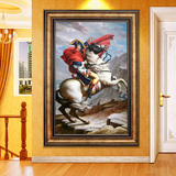 拿破仑玄关装饰画酒店大厅挂画进门壁画走廊法式墙画过道美式挂画