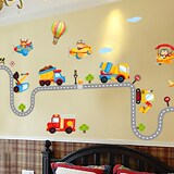 宝宝儿童房间男孩子卧室背景装饰品卡通小汽车墙壁贴画车车墙贴纸