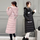 冬季韩版时尚修身显瘦棉衣女中长款过膝羽绒棉服加大码冬衣韩国潮