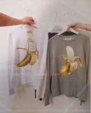 OO香港IT代购16年7月 ACNE 秋冬女款 香蕉图案 套头卫衣