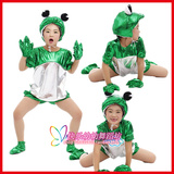 圣诞节儿童演出服青蛙动物服 小青蛙幼儿卡通造型服 夏装表演服装