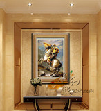 欧式客厅壁画 宫廷人物拿破仑油画玄关装饰画走廊办公室酒店挂画