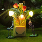 新奇创意蘑菇插电小夜灯家居LED小夜灯光控感应灯节能灯情人礼物