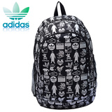 Adidas正品双肩包三叶草男女初高中学生书包户外旅行包印花背包潮