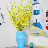 地中海蓝色客厅电视柜家居装饰品浪漫法式薰衣草大口田园陶瓷花瓶