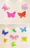 厂家直销水晶蝴蝶 3d立体墙贴卡通卧室儿童房幼儿园浮雕装饰特价