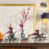 欧式陶瓷彩绘花瓶结婚礼物客厅现代家居插花器创意电视柜装饰摆件