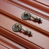 古典欧美式仿古红古铜吊坠柜子拉手衣柜橱柜柜门把手单孔抽屉拉手