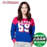 Kappa女卫衣 运动服休闲上衣女士圆领套头衫拼色打底衫|K0562WT06