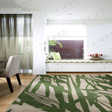 现代简约绿色田园竹林大地毯客厅沙发茶几卧室床边书房桌椅垫定制