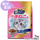 日本代购原装进口unicharm银勺小猫健康成长离乳期-1岁幼猫粮1kg