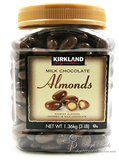 特价包邮美国进口kirkland杏仁坚果夹心牛奶巧克力豆大罐装1.36kg
