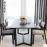 创意特色现代简约实木饭桌办公桌 小户型西餐厅咖啡厅餐桌椅组合
