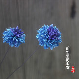【蓝星球】文艺小清新家居装饰艺术干花花束蓝色花球花插拍摄道具