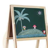 n彩色儿童画板画架套装可升降双面磁性板支架式素描画画写字板