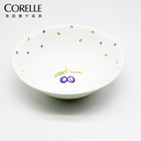 [转卖]正品康宁餐具紫莓欧式玻璃陶瓷CORELLE1汤碗 1