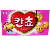 韩国进口食品 乐天巧克力夹心球饼干54g