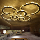 客厅LED吸顶灯具圆形水晶创意大气餐厅卧室酒店大厅环形个性温馨
