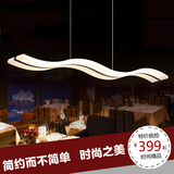 韩式鱼线酒吧吊灯创意个性餐厅简约书房卧室现代时尚长形led吊灯