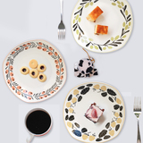 果实创意日式家用骨瓷方形菜盘汤盘深饭盘水果盘陶瓷餐具盘子套装