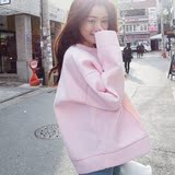 2016秋装新款韩版棒球服女太空棉外套糖果色甜美可爱卫衣短外套女
