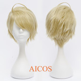 【AICOS】cos假发 黑塔利亚APH/美国  呆毛已造型 亚麻金反翘短发
