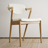 北欧实木餐椅牛角椅洽谈椅简约现代样板房餐厅咖啡厅设计师家具