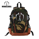 MK双刀MIRACLE KILL2015新款经典双刀大LOGO防水拼皮电脑包双肩包