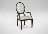 高端定制美式实木布艺餐椅 美式实木带扶手餐椅 休闲椅 厂家直销