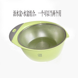 双层加厚不锈钢厨房洗菜盆子漏盆圆形洗米盆洗菜篮沥水盆