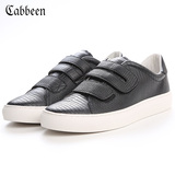 Cabbeen/卡宾休闲男鞋 简约纯色低帮魔术贴板鞋3163205002