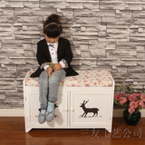 韩式田园白色沙发换鞋凳玄关储物实木穿鞋凳鞋柜包邮坐柜宜家风格