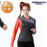 佩极酷 韩国羽毛球服 男女新款秋冬速干运动服长袖比赛球衣服装
