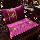 新中式古典沙发坐垫防滑红木椅垫圈椅罗汉床加厚海绵实木坐垫定做