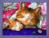 精准印花DMC十字绣最新款客厅卧室大幅动物混绣两只猫咪十字绣画