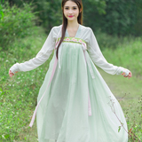 2015新款古装汉服仙女服广袖对襟齐胸襦裙舞台服装中国风 仅裙子